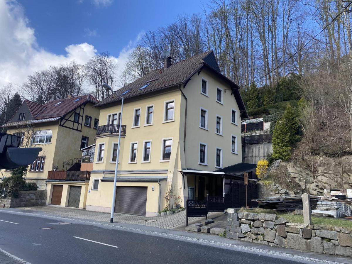 Waldblickwohnung Mit Schoener Terrasse Und Kamin Sebnitz Buitenkant foto