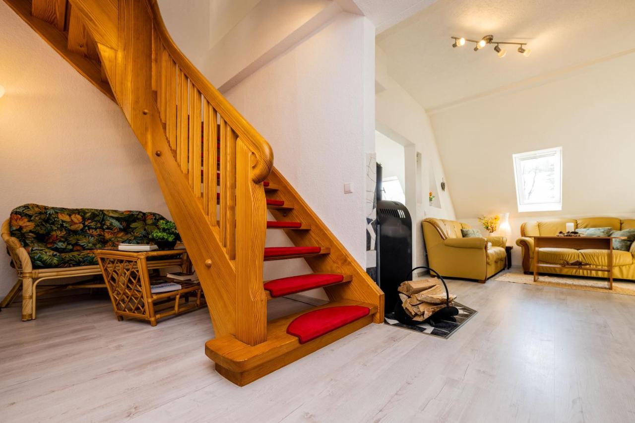 Waldblickwohnung Mit Schoener Terrasse Und Kamin Sebnitz Buitenkant foto