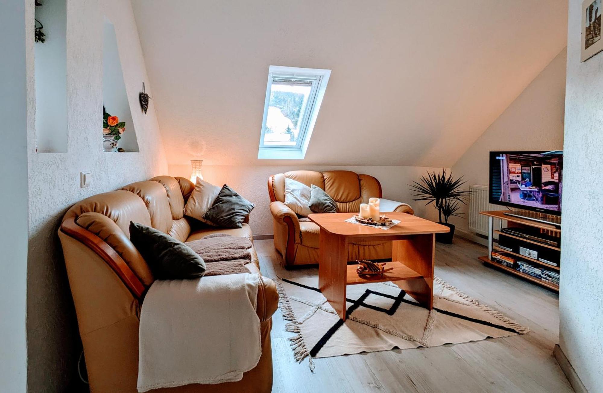 Waldblickwohnung Mit Schoener Terrasse Und Kamin Sebnitz Buitenkant foto